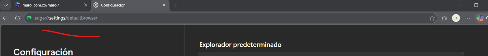 Paso 1 - Barra de direcciones Edge